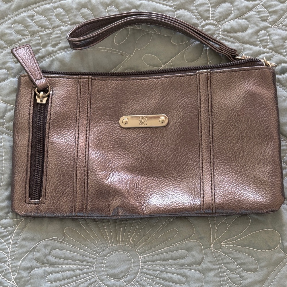New York & Company Shimmering purple Wristlet